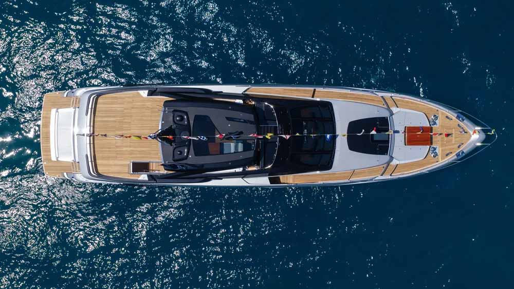 Riva 96&rsquo; Argo Super brings a new sense of openness to the flybridge experience