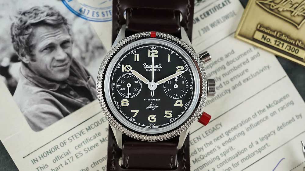 Hanhart 417 ES Steve McQueen, un cron&oacute;grafo que vuelve a sus or&iacute;genes